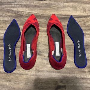 Rothy’s The Point Flat - Red Camo Size 10